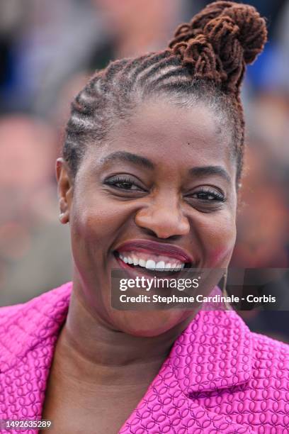 Claudia Tagbo attends the Adami photocall at the 76th annual Cannes film festival at Palais des Festivals on May 23, 2023 in Cannes, France.