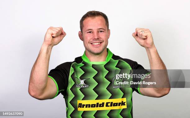 Allan Dell poses during a World XV squad portraits session at The Lensbury on May 23, 2023 in Teddington, England. The World XV will play against the...