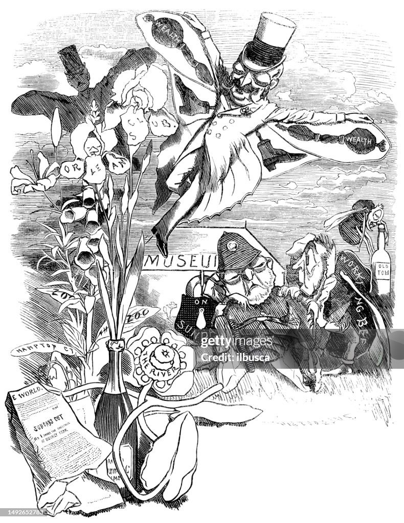 British satire caricature comic cartoon illustration