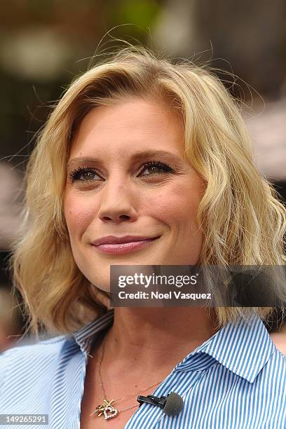 Katee Sackoff visits "Extra" at The Grove on July 25, 2012 in Los Angeles, California.