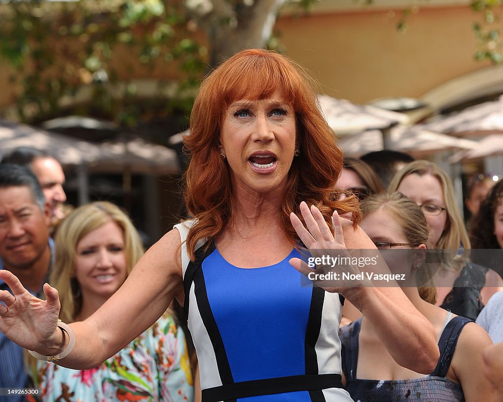 Katee Sackoff and Kathy Griffin On "Extra"