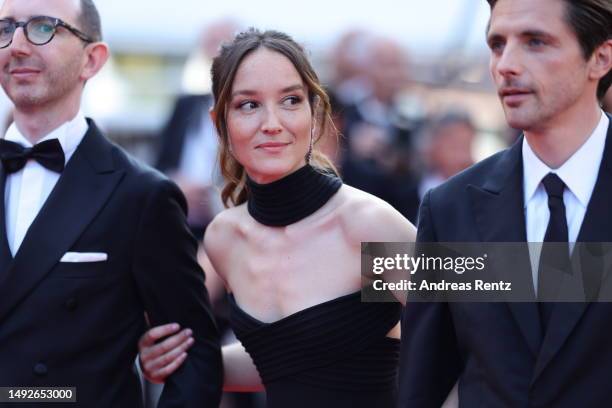 Anaïs Demoustier attends the "Asteroid City" red carpet during the 76th annual Cannes film festival at Palais des Festivals on May 23, 2023 in...