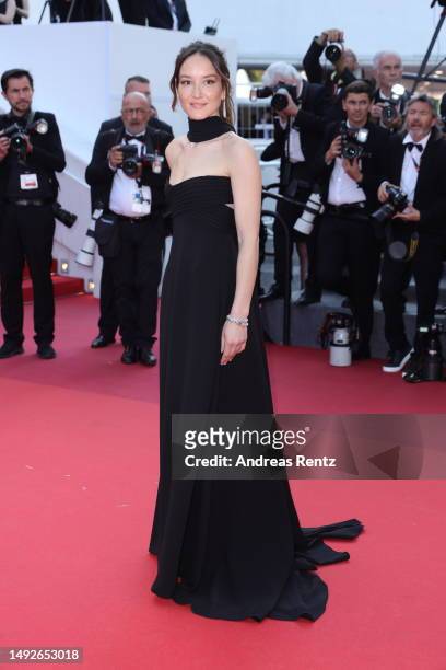 Anaïs Demoustier attends the "Asteroid City" red carpet during the 76th annual Cannes film festival at Palais des Festivals on May 23, 2023 in...