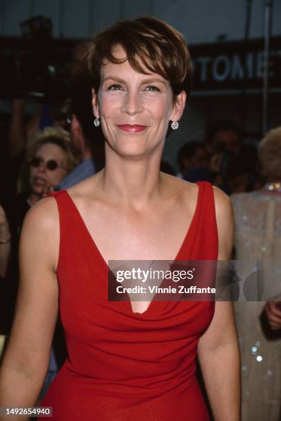Jamie Lee Curtis attends the "Halloween H20: 20 Years Later" Westwood Premiere at Mann Village Theatre in Westwood, California, United States, 27th...