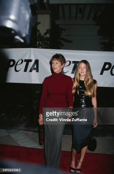 Jamie Lee Curtis and daughter Annie during PETA Honors The Animal Rights Movement at Paramount Studios in Hollywood, California, United States, 18th...