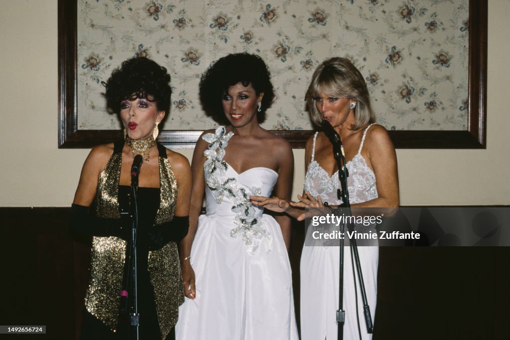 Diahann Carrol, Linda Evans And Joan Collins Attend Emmy Awards