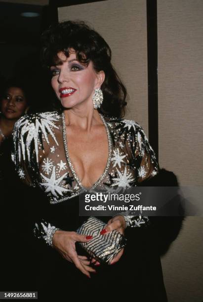 Joan Collins attend the 3rd Annual California Fashion Industry Friends of AIDS Project Los Angeles Benefit Dinner and Fashion Show Salute to Bob...