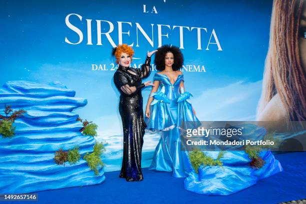 Italian artists Simona Patitucci and Cristiana Cattaneo, aka Yana C attend the premiere of Disney's The Little Mermaid. Milan , May 22nd, 2023