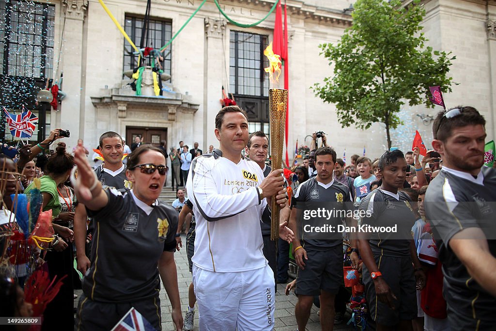 After 68 Days Travelling Around The UK The Olympic Torch Reaches Central London Ahead Of The Opening Ceremony