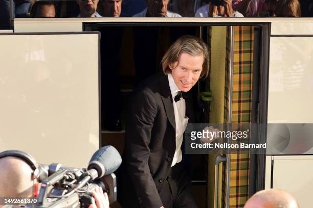 Wes Anderson attends the "Asteroid City" red carpet during the 76th annual Cannes film festival at Palais des Festivals on May 23, 2023 in Cannes,...