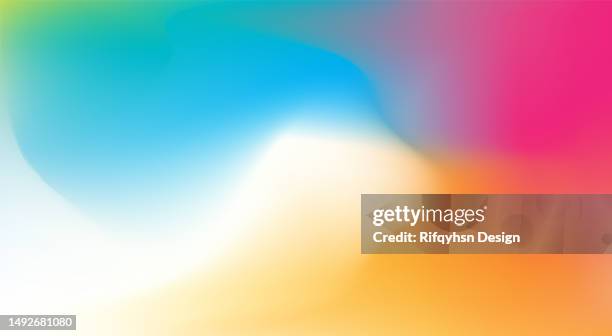 blurred gradient abstract colorful flowing background vector desig - white presentation background stock illustrations