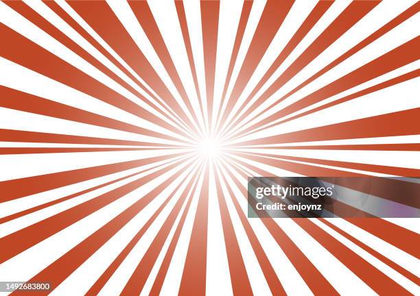 Red Abstract Rising Sun Design High-Res Vector Graphic