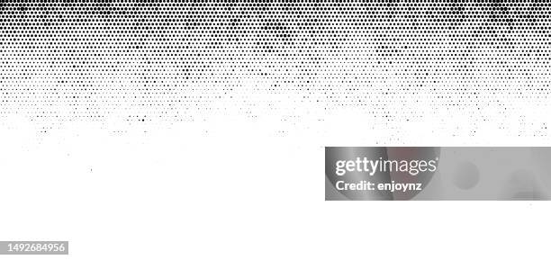 black gradient dots grunge pattern - stipple effect stock illustrations