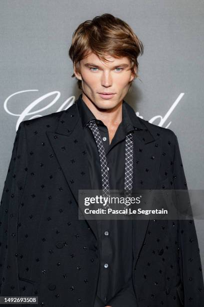 Jordan Barrett attends Chopard ART Evening at the Martinez on May 23, 2023 in Cannes, France.