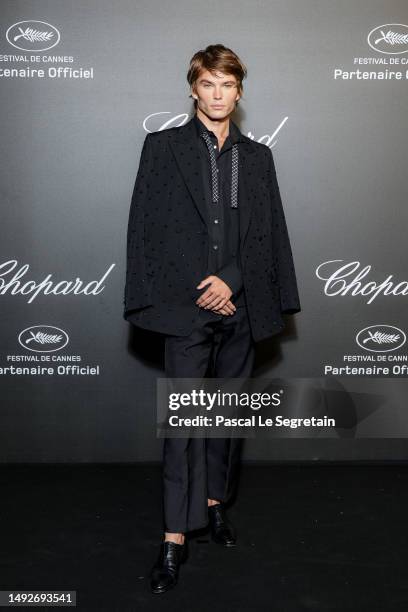 Jordan Barrett attends Chopard ART Evening at the Martinez on May 23, 2023 in Cannes, France.