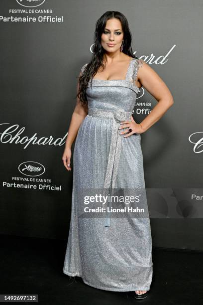 Ashley Graham attends the "Chopard Art Dinner" during the 76th annual Cannes film festival at La Mome Plage on May 23, 2023 in Cannes, France.