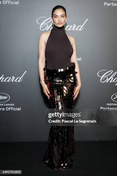 Shanina Shaik attends Chopard ART Evening at the Martinez on May 23, 2023 in Cannes, France.