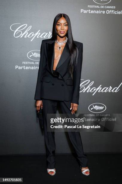 Naomi Campbell attends Chopard ART Evening at the Martinez on May 23, 2023 in Cannes, France.