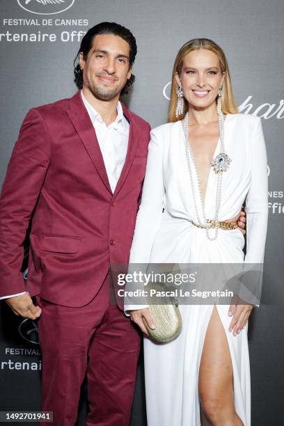 Benjamin Larretche and Petra Němcová attend Chopard ART Evening at the Martinez on May 23, 2023 in Cannes, France.