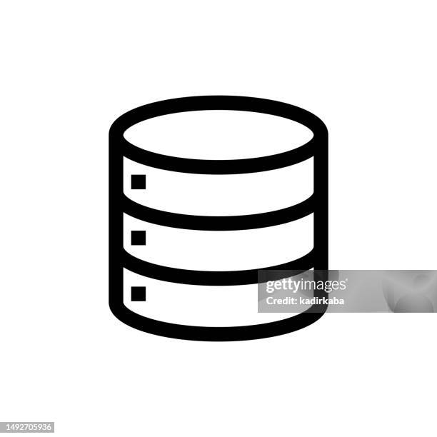 big data line icon, design, pixel perfect, editable stroke. logo, sign, symbol. cloud computing. - database server stock illustrations