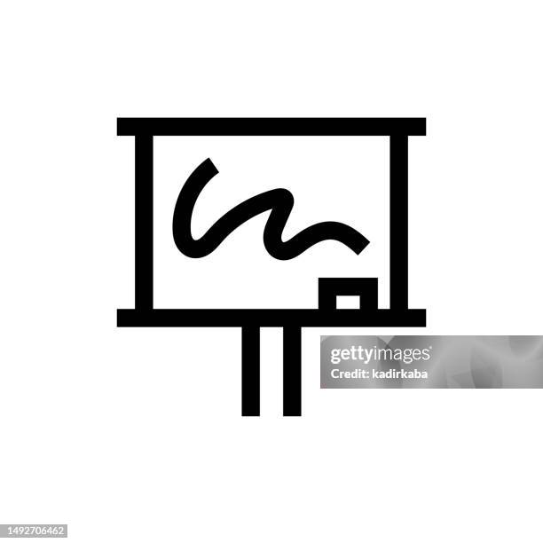 chalkboard line icon, design, pixel perfect, editable stroke. logo, sign, symbol. - chalkboard eraser stock illustrations