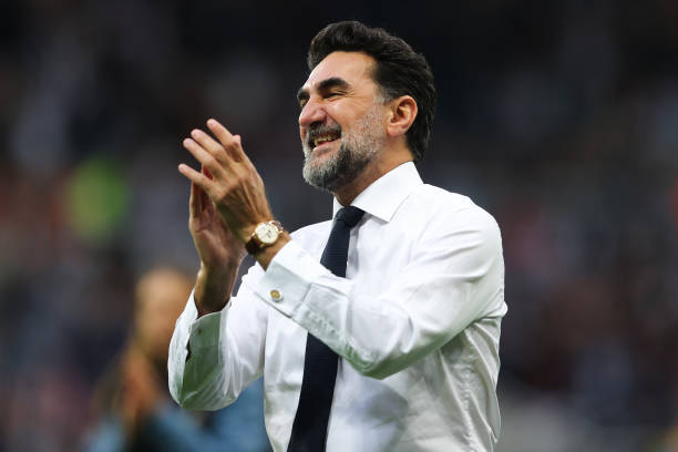 Yasir Al-Rumayyan, chairman of Newcastle United, during the Premier League match between Newcastle United and Leicester City at St. James Park on May...