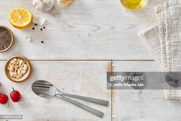 food preparation background table top - kitchen worktop stock pictures, royalty-free photos & images