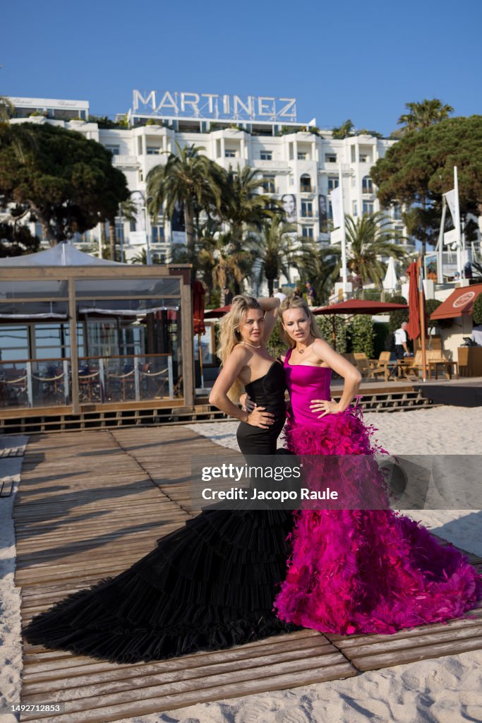 Svetlana Sava Savitskaia and Tetyana Veryovkina are seen at Hotel