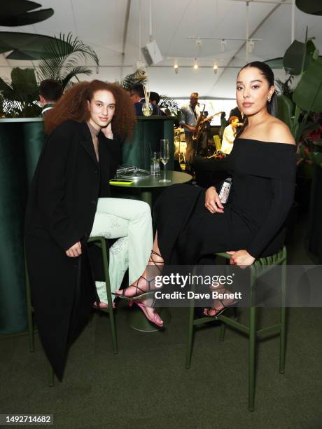 Georgia Moot and Grace Carter attend a party hosted by Vanity Fair and The Newt to celebrate the RHS Chelsea Flower Show on May 23, 2023 in London,...