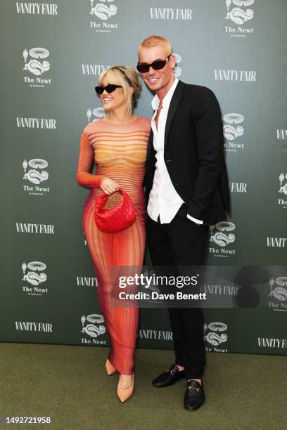 Ashley Roberts and guest attend a party hosted by Vanity Fair and The Newt to celebrate the RHS Chelsea Flower Show on May 23, 2023 in London,...