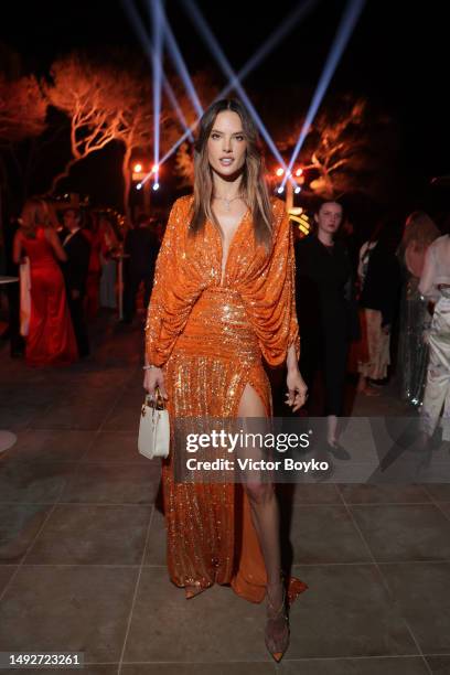 Alessandra Ambrosio attends the Cannes Film Festival Air Mail Party at Hotel du Cap-Eden-Roc on May 23, 2023 in Cap d'Antibes, France.