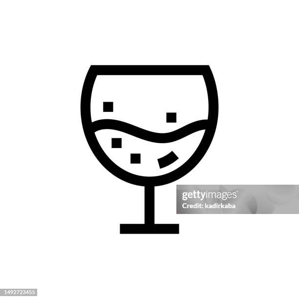 ilustraciones, imágenes clip art, dibujos animados e iconos de stock de icono de línea de coñac, diseño, píxel perfecto, trazo editable. logotipo, signo, símbolo. alcohol. - bar bottles background