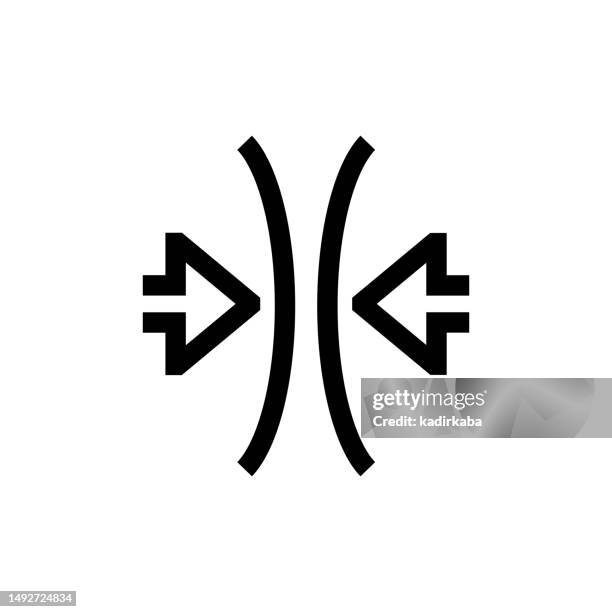 illustrations, cliparts, dessins animés et icônes de icône ligne de contrainte, conception, pixel parfait, trait modifiable. logo, signe, symbole. - pression physique