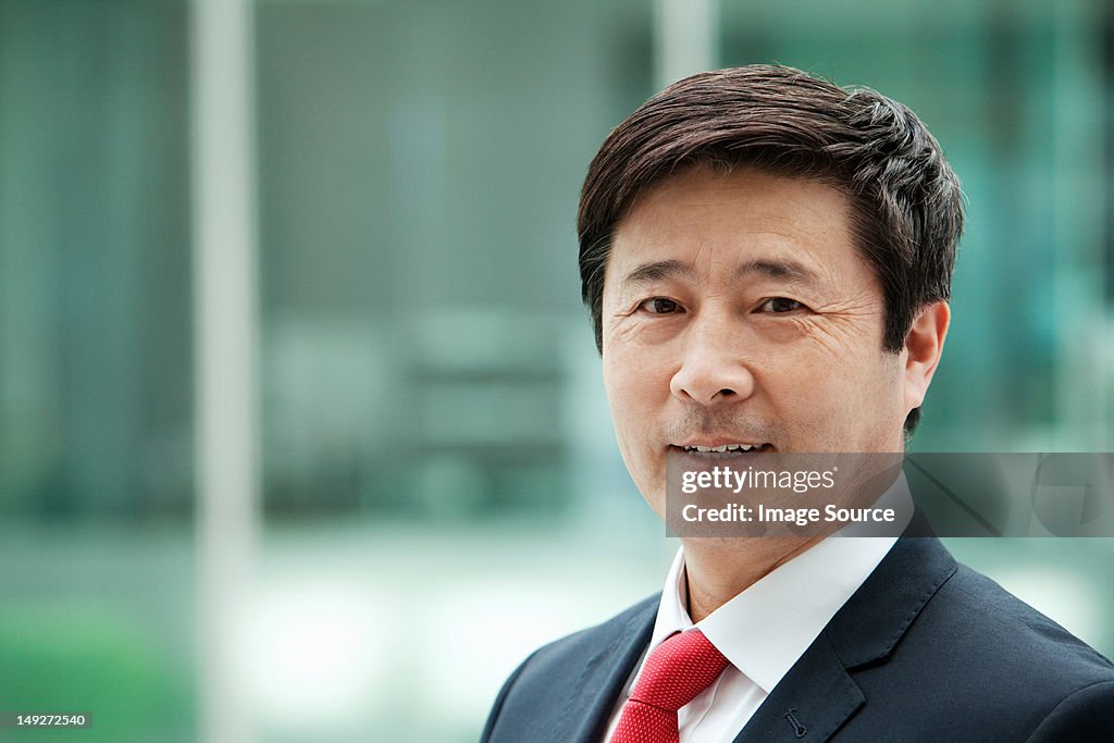 Mature businessman looking at camera, portrait