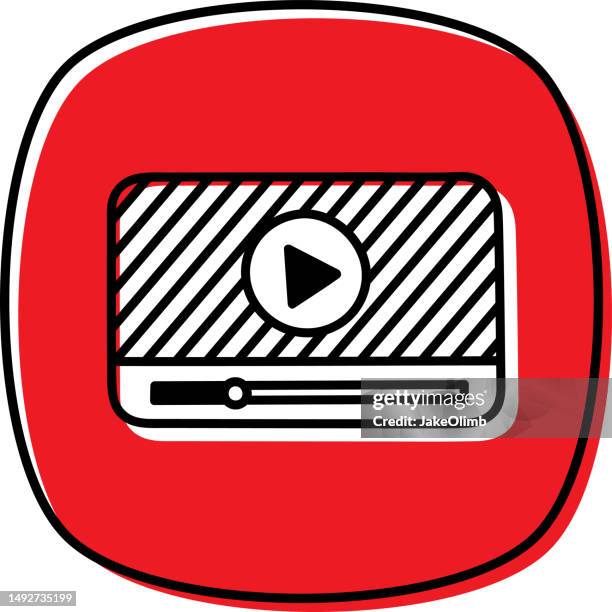 video-player doodle 2 - digital video camera stock-grafiken, -clipart, -cartoons und -symbole