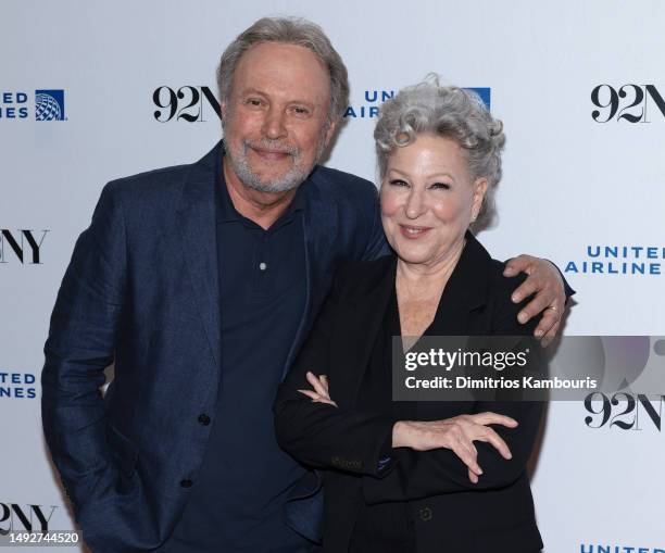 Billy Crystal and Bette Midler attend a conversation at The 92nd Street Y, New York on May 23, 2023 in New York City.