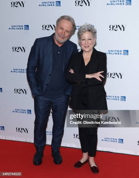 Billy Crystal and Bette Midler attend a conversation at The 92nd Street Y, New York on May 23, 2023 in New York City.