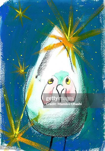 A Bird Against The Night Sky, Foto de stock