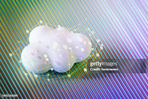 conceptual abstract cloud depicting seamless technology networking and global connection. - darstellen stock-fotos und bilder