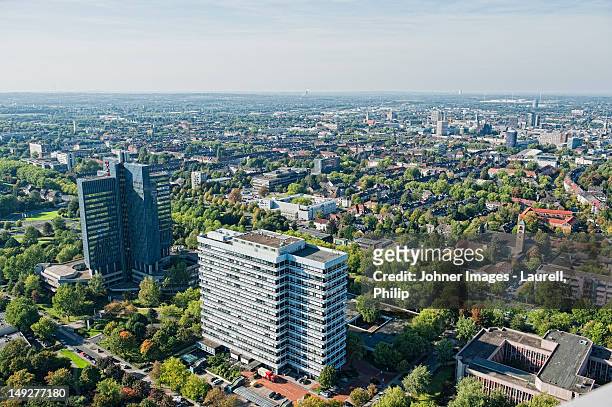 aerial view of dortmund, germany - dortmund stad stock-fotos und bilder