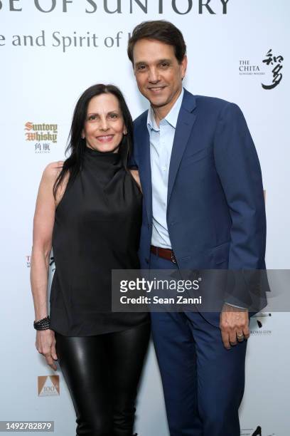 Phyllis Fierro and Ralph Macchio arrive at The House of Suntory 100 Year Anniversary Global Event and “Suntory Time” Tribute Premiere with Keanu...
