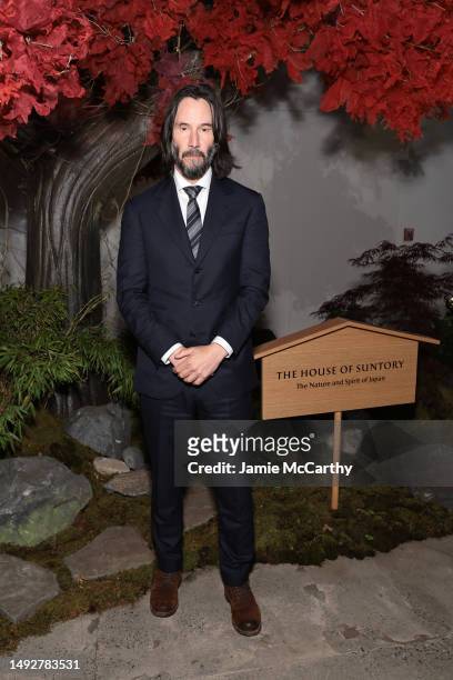 Keanu Reeves celebrates The House of Suntory 100 Year Anniversary Global Event and “Suntory Time” Tribute Premiere on May 23, 2023 in New York City.