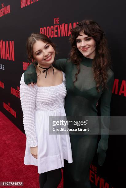Sammi Hanratty and Sophie Thatcher attend the premiere of "The Boogeyman" at El Capitan Theatre in Hollywood, California on May 23, 2023.
