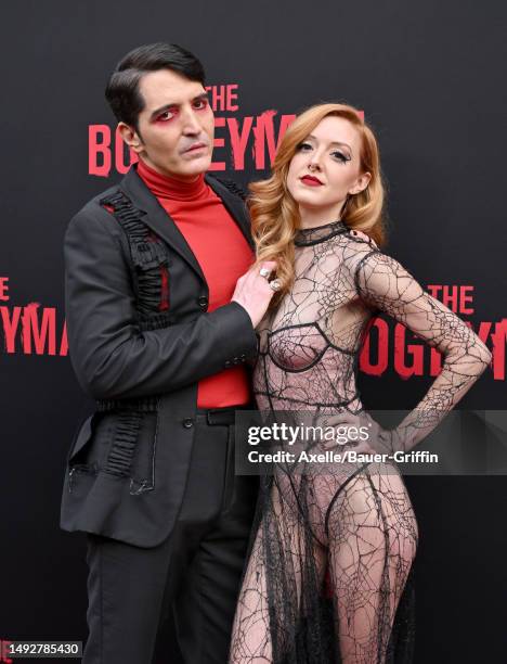 David Dastmalchian and Evelyn Leigh attend the Premiere of 20th Century Studios "The Boogeyman" at El Capitan Theatre on May 23, 2023 in Los Angeles,...