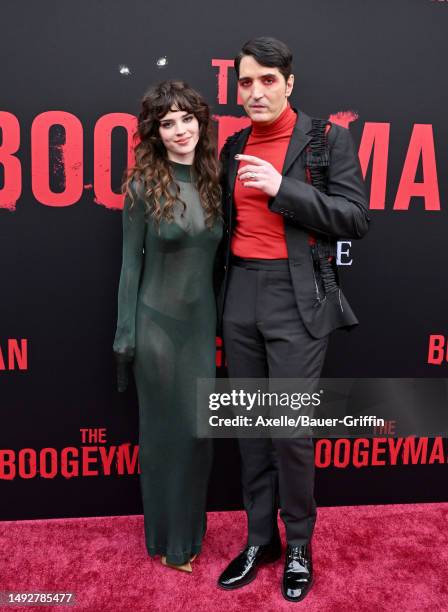 Sophie Thatcher and David Dastmalchian attend the Premiere of 20th Century Studios "The Boogeyman" at El Capitan Theatre on May 23, 2023 in Los...