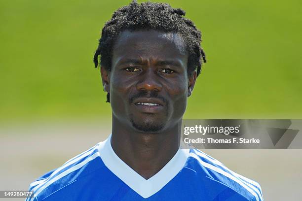 Anthony Annan poses during FC Schalke 04 team presentation at Glueckauf Kampfbahn on July 25, 2012 in Gelsenkirchen, Germany.