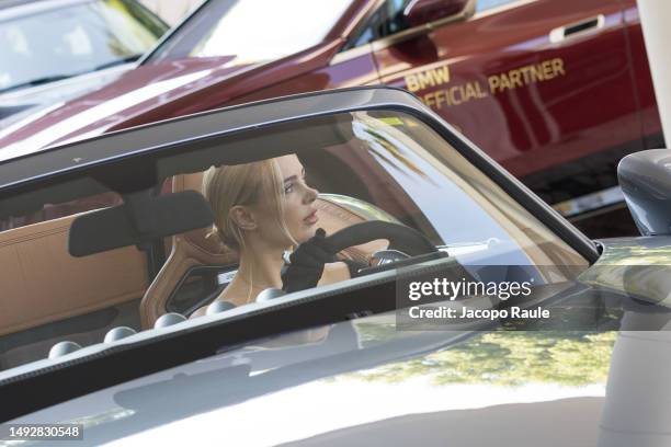 Kimberley Garner is seen at Hotel Martinez during the 76th Cannes film festival on May 24, 2023 in Cannes, France.