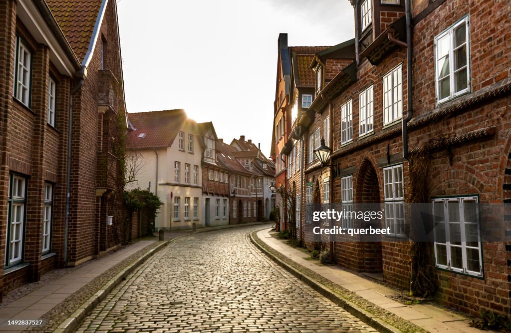 Small alley in Lüneburg in Germany