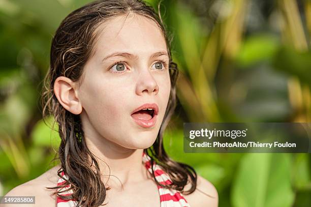 girl with surprised expression - open day 10 stockfoto's en -beelden