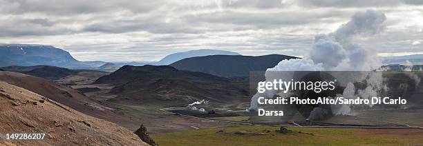 geothermal power station, iceland - geothermal power station ストックフォトと画像